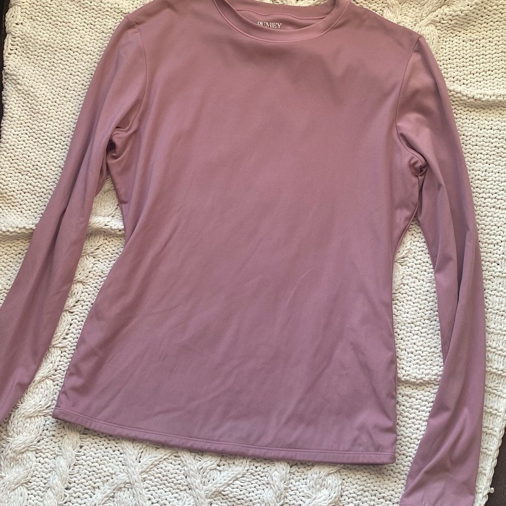Elegant Dusty Rose Long Sleeve Top